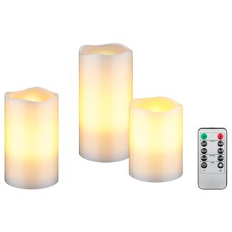 Goobay Goobay LED-kaarsenset | 3 stuks |afstandsbediening | wit | IP20