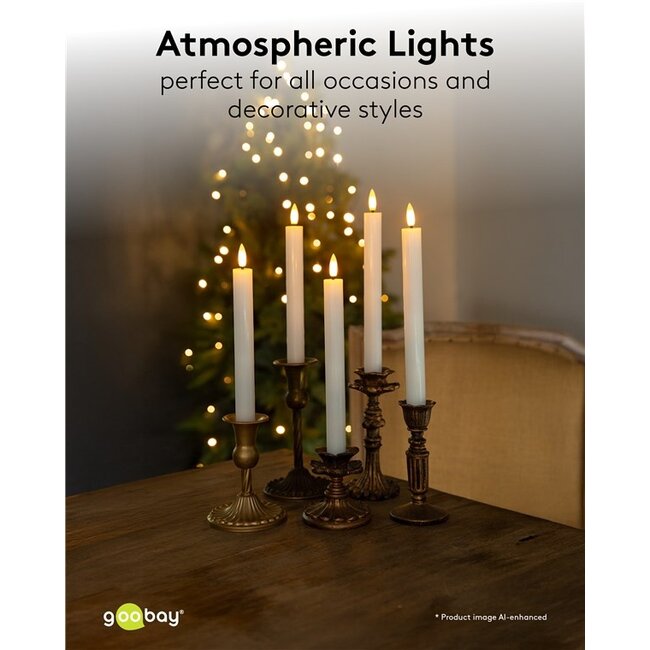 Goobay LED-kaarsenset | 5 stuks | afstandsbediening | wit | IP20