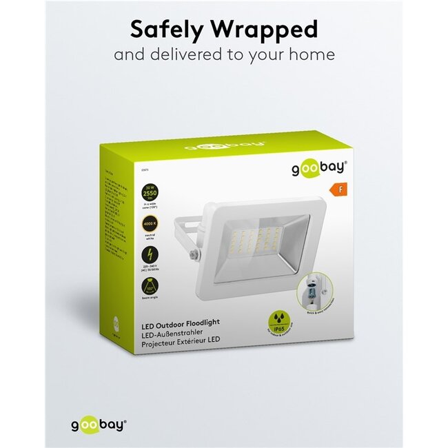 Goobay LED-schijnwerper voor buiten | 50W | IP65 | wit