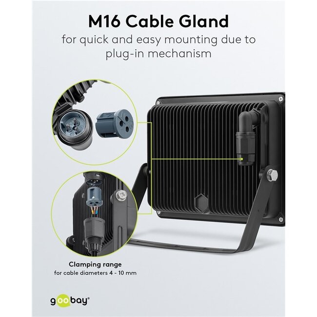 Goobay LED-schijnwerper voor buiten | 100W | IP65 | zwart