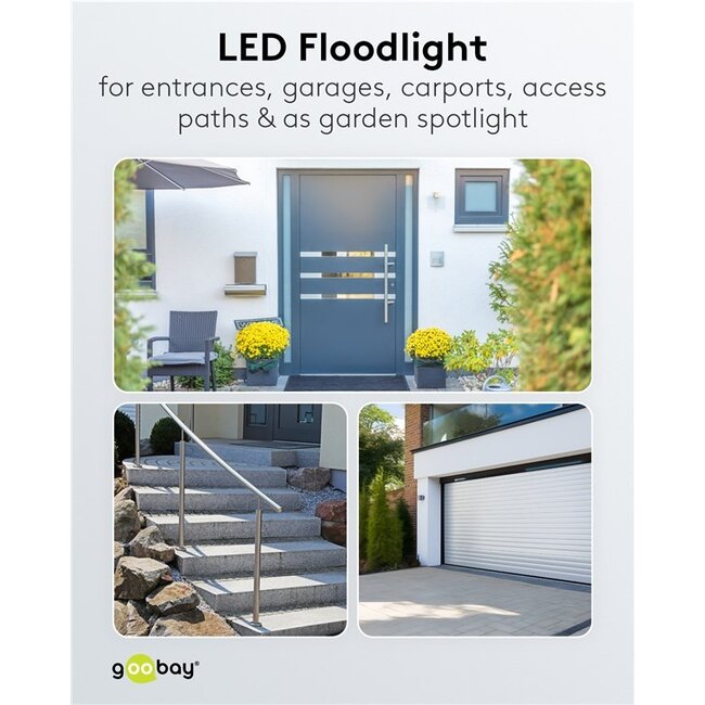 Goobay LED-schijnwerper voor buiten | 100W | IP65 | zwart