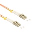 LC/UPC Duplex optical fiber kabel | OM2 | LSZH | oranje | 2 meter