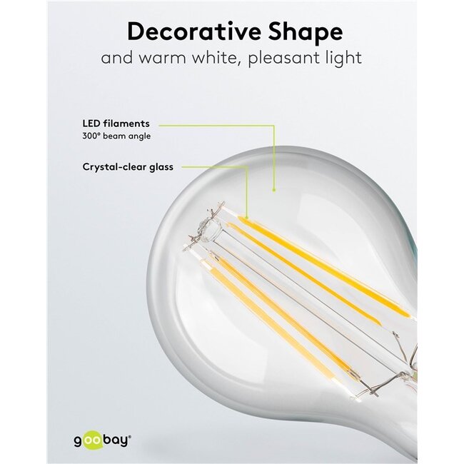 Goobay LED-filamentlamp | warm wit | E27 | A60 | 7W