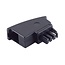 TAE-F - RJ11 telecom adapter | Duitsland (oud) | zwart