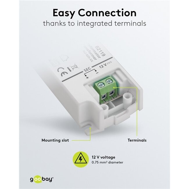 Goobay LED-transformator | dimbaar | 12V DC | 6-30W | IP20