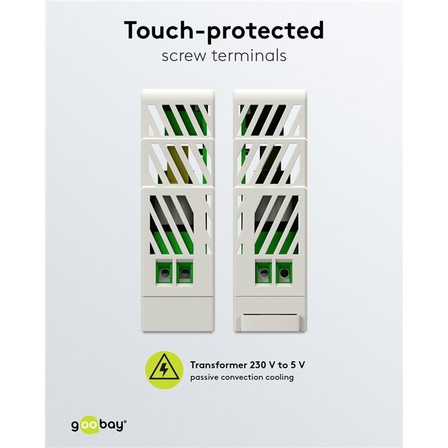 Goobay LED-transformator voor DIN-rail | 5V DC | 12W | IP20