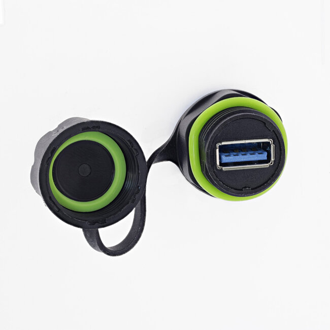 InLine® USB-A koppelaar, kort, IP68, 2x USB-A-aansluiting, afgeschermd