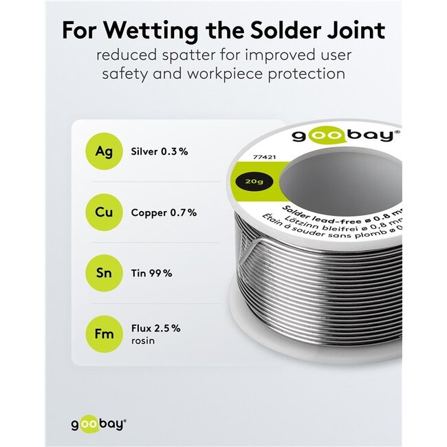 Goobay Solder Lead-Free, ø 0.8 mm, 20 g
