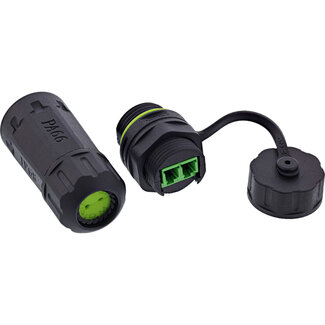 InLine® InLine® Glasvezel koppelaar LC, kort, IP68, 2x2 LC-connector, M20