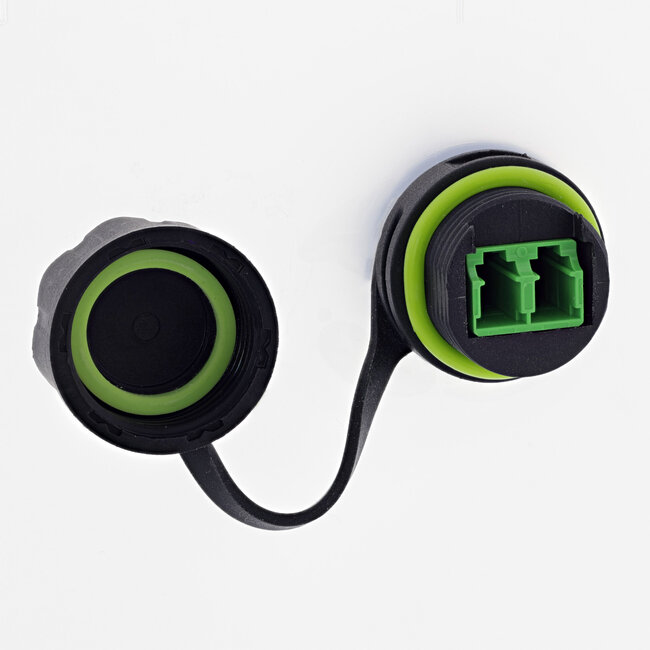 InLine® Glasvezel koppelaar LC, kort, IP68, 2x2 LC-connector, M20