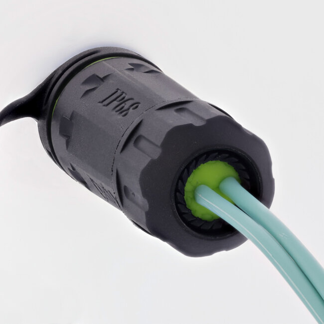 InLine® Glasvezel koppelaar LC, kort, IP68, 2x2 LC-connector, M20