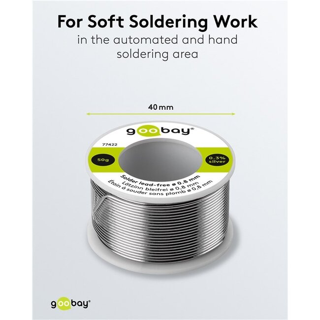 Goobay Solder Lead-Free, ø 0.8 mm, 50 g