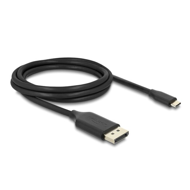 Delock USB Type-C™ to DisplayPort Cable (DP Alt Mode) 8K 60 Hz with HDR function 2 m black