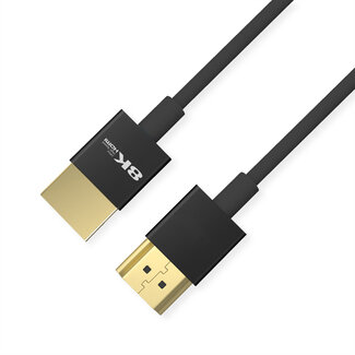 Roline ROLINE 8K HDMI Ultra HD Kabel mit Ethernet, Slim, ST/ST, schwarz, 2 m