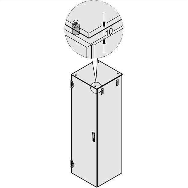SCHROFF Varistar Top Cover Spacer, voor platte afdekking gesloten met 10 mm