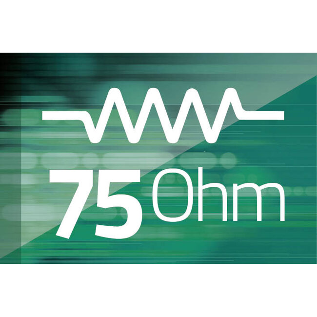 F (m) - F (m) coaxkabel | >85 dB | koper | verguld | recht | zwart | 3 meter