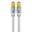 Goobay F (m) - F (m) coaxkabel | 135 dB | koper | recht | verguld | wit | 1 meter