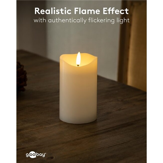 Goobay LED-kaars | 12,5 cm | timerfunctie | wit | IP20