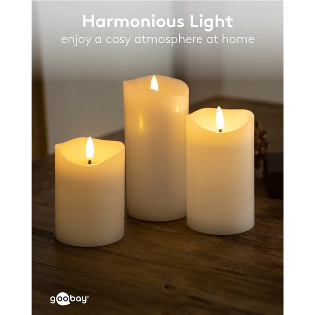 Goobay LED-kaars | 12,5 cm | timerfunctie | wit | IP20