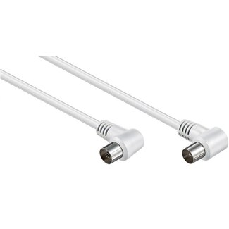 S-Impuls IEC (m) - IEC (v) coaxkabel | <70 dB | CCS | haaks | wit | 7,5 meter