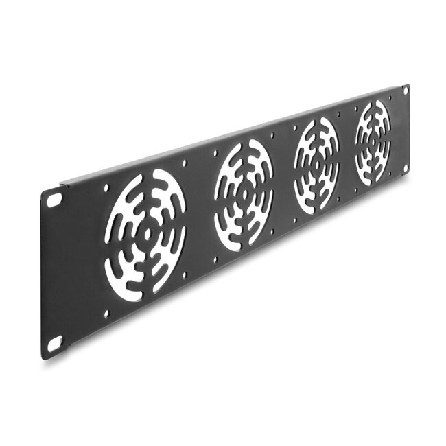Delock 19″ 2U Rack Cover for 4 fans 80 x 80 mm dark grey