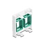 Delock Easy 45 Module with two Keystone Holders 45 x 45 mm, white / green