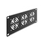 Delock 10″ 2U Rack Cover for 3 fans 60 x 60 mm dark grey