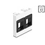 Delock Easy 45 Module with two Keystone Holders 45 x 45 mm, white / black