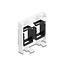 Delock Easy 45 Module with two Keystone Holders 45 x 45 mm, white / black
