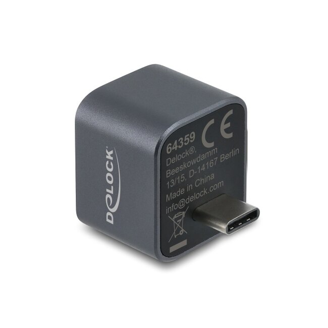 Delock Mini USB Hub with USB Type-C™ male to 1 x USB 10 Gbps USB Type-A + 1 x USB 2.0 Type-A