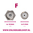 F (m) - F (m) coaxkabel | >100 dB + ferriet | CCS | verguld | recht | zwart | 2,5 meter