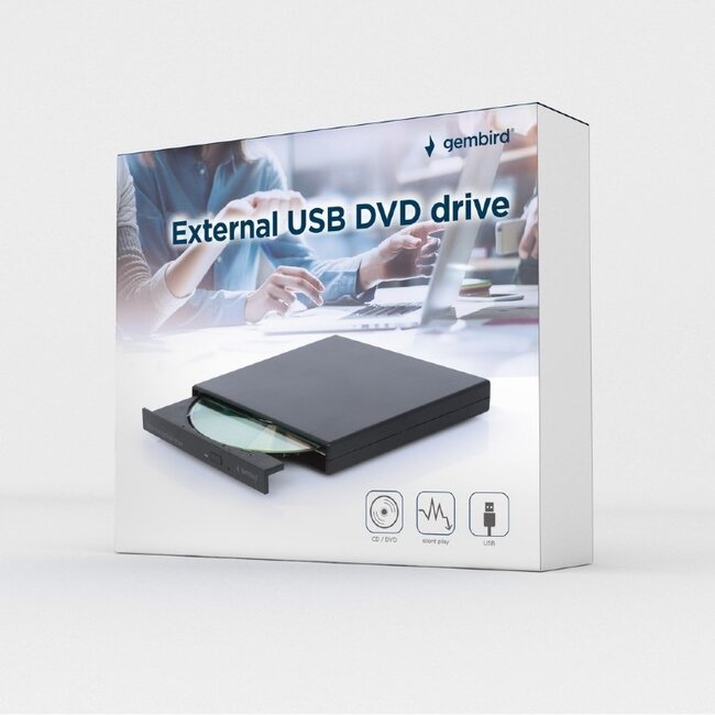 Gembird externe CD/DVD speler/brander | USB-A | zwart