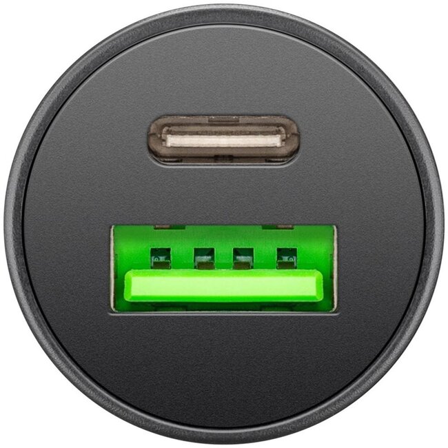 Goobay USB autolader | USB-C PD en USB-A QC | 30W
