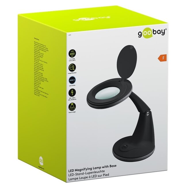 Goobay LED loeplamp | 450 lm | 6W | bureaustandaard | zwart