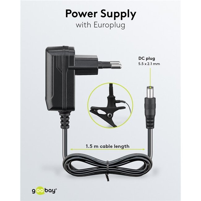 Goobay LED loeplamp | 480 lm | 6W | bureauklem | zwart