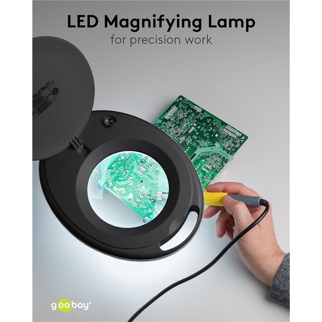 Goobay LED loeplamp | 650 lm | 8W | bureauklem | zwart