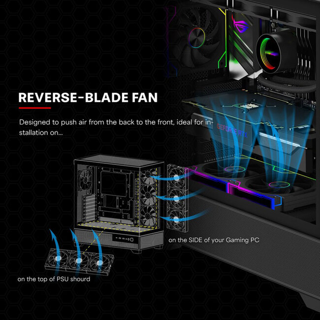 Xilence XPF120.ARGB 120mm PWM Ventilator voor pc-behuizing, ARGB LED