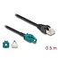 Delock Cable HSD Z female to RJ45 plug 0.5 m