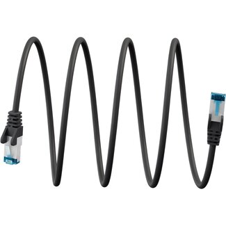 Goobay Goobay Ultra-Flexible CAT 6A Patch Cable S/FTP (PiMF), black 1 m