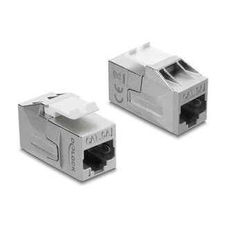 DeLOCK Delock Keystone Module coupler RJ45 jack to RJ45 jack Cat.6A shielded