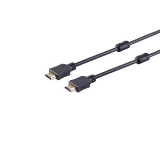 S-Impuls HDMI A-Stecker auf HDMI A-Stecker, vergoldete Kontakte mit Ferrit, Full HD, ULTRA HD, 3D, HEAC, 15,0