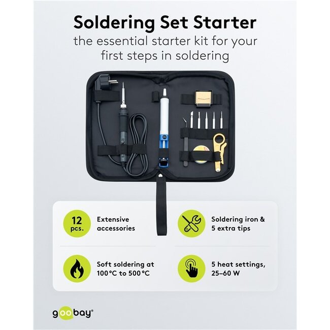 Goobay Soldering Set Starter, 12 Pcs.