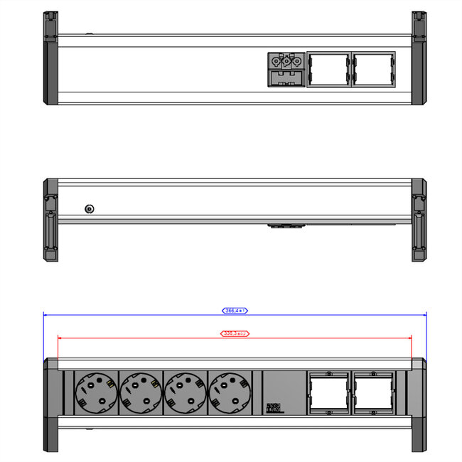 BACHMANN DESK 4xCEE7/3 2xCM GST18