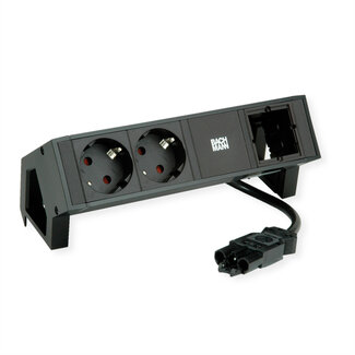 Bachmann BACHMANN DESK2 2xCEE7/3 1xCM 0,2m GST18 RAL9005