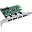 InLine® interfacekaart, 4x USB-A 3.2 Gen. 1, PCIe x1
