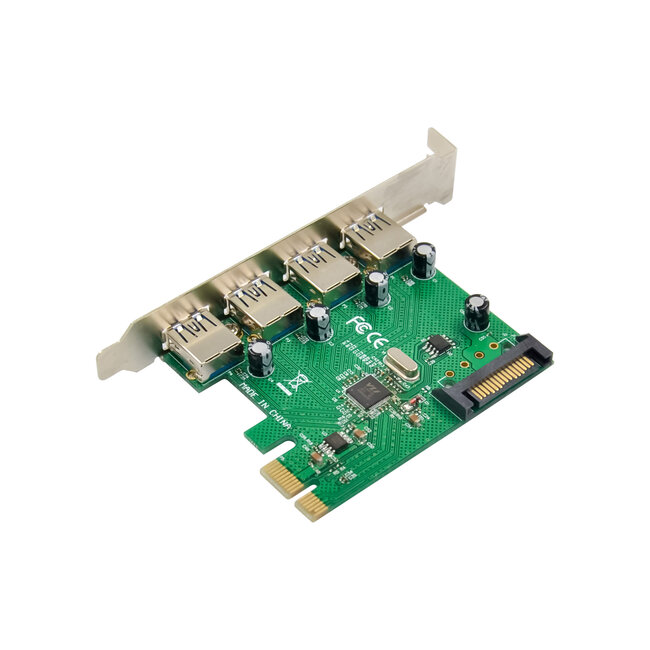 InLine® interfacekaart, 4x USB-A 3.2 Gen. 1, PCIe x1