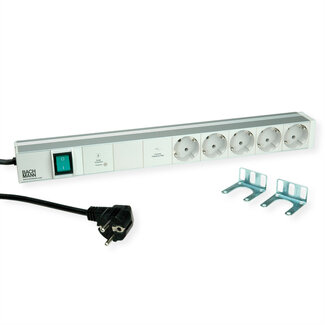 Bachmann BACHMANN 19" 1U 5xCEE7/3 1xswitch 1xGVS-Plus 2,0m CEE7/7