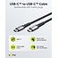 Goobay USB-C™ to USB-C™ Textile Cable with Metal Plugs (Space Grey/Silver), 0.15 m