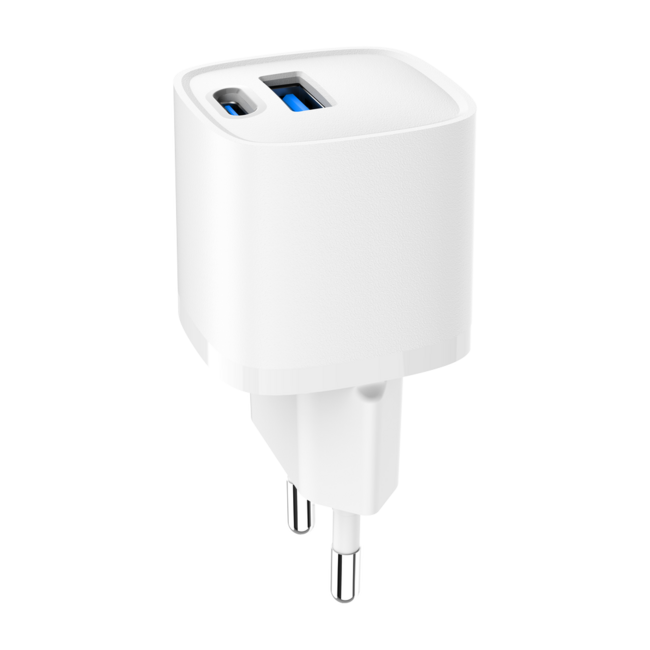 USB snellader 1xA, 1xC 20W Power Delivery wit