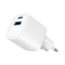USB snellader 1xA, 1xC 20W Power Delivery wit
